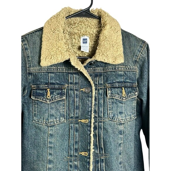 Lorelei Gilmore Denim Trucker Sherpa Jacket Blue Gilmore Girls Size Small Y2K 00 - Picture 3 of 9